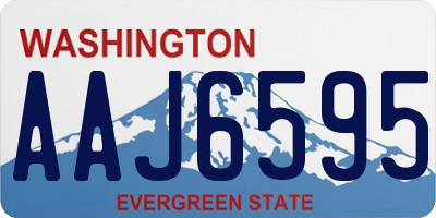 WA license plate AAJ6595