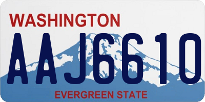 WA license plate AAJ6610