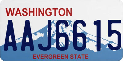 WA license plate AAJ6615
