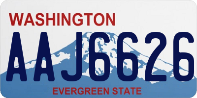 WA license plate AAJ6626