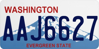 WA license plate AAJ6627