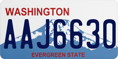 WA license plate AAJ6630