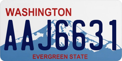 WA license plate AAJ6631