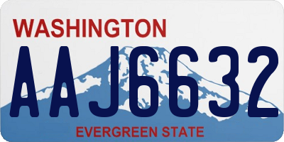 WA license plate AAJ6632