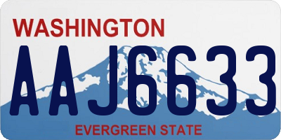 WA license plate AAJ6633