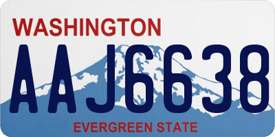 WA license plate AAJ6638