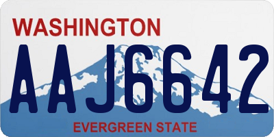 WA license plate AAJ6642