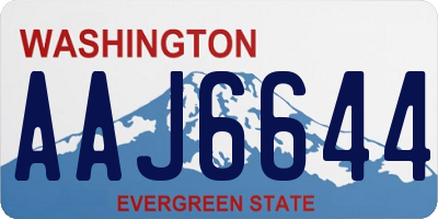 WA license plate AAJ6644