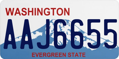 WA license plate AAJ6655