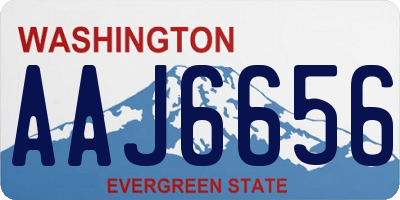 WA license plate AAJ6656