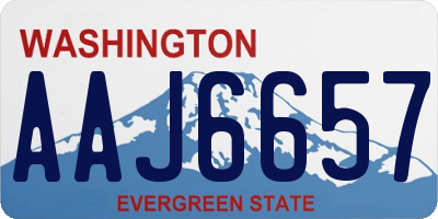 WA license plate AAJ6657