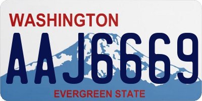 WA license plate AAJ6669