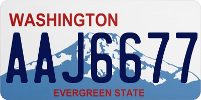 WA license plate AAJ6677