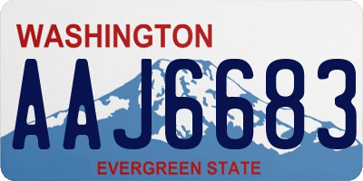 WA license plate AAJ6683