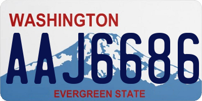 WA license plate AAJ6686