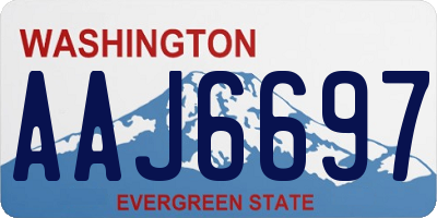 WA license plate AAJ6697