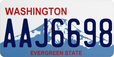 WA license plate AAJ6698