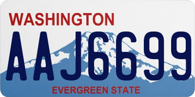 WA license plate AAJ6699