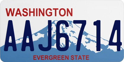 WA license plate AAJ6714