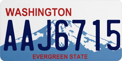 WA license plate AAJ6715