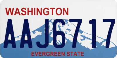 WA license plate AAJ6717