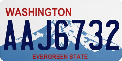 WA license plate AAJ6732