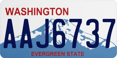 WA license plate AAJ6737