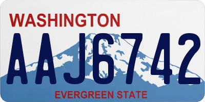 WA license plate AAJ6742