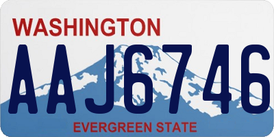 WA license plate AAJ6746