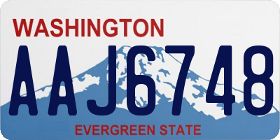 WA license plate AAJ6748