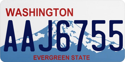 WA license plate AAJ6755