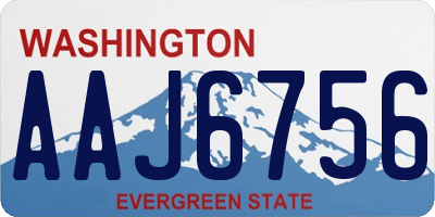 WA license plate AAJ6756
