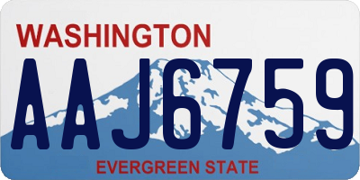WA license plate AAJ6759