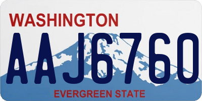 WA license plate AAJ6760