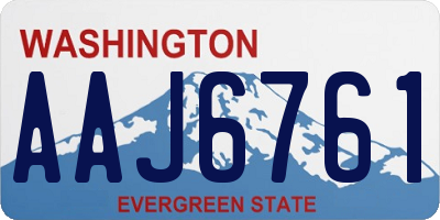 WA license plate AAJ6761