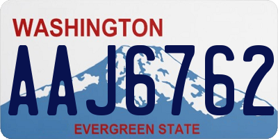 WA license plate AAJ6762