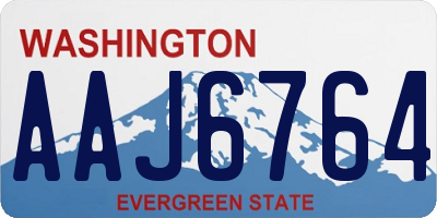 WA license plate AAJ6764