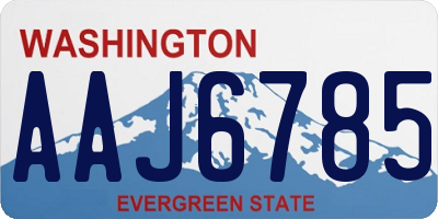WA license plate AAJ6785
