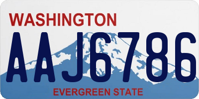 WA license plate AAJ6786