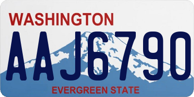 WA license plate AAJ6790