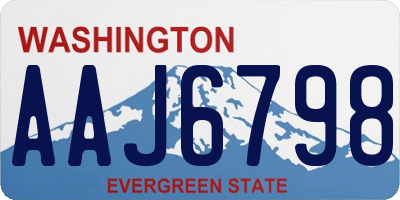 WA license plate AAJ6798