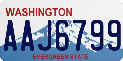 WA license plate AAJ6799