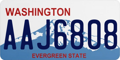 WA license plate AAJ6808