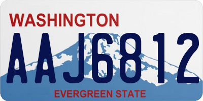 WA license plate AAJ6812