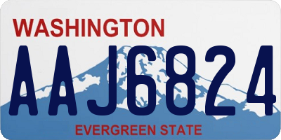 WA license plate AAJ6824