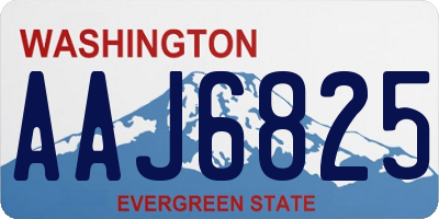 WA license plate AAJ6825