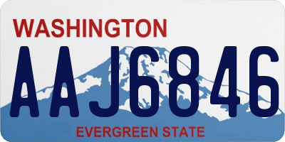 WA license plate AAJ6846