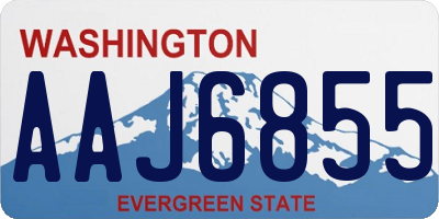 WA license plate AAJ6855