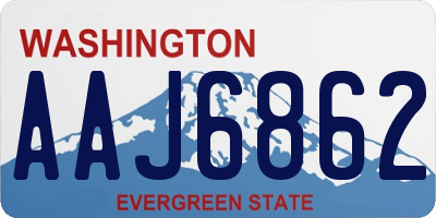 WA license plate AAJ6862