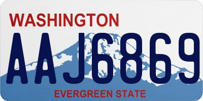 WA license plate AAJ6869